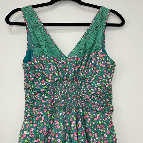 FARM Rio floral sleeveless lace detail tule hem fit and flare mini dress - Picture 8 of 15